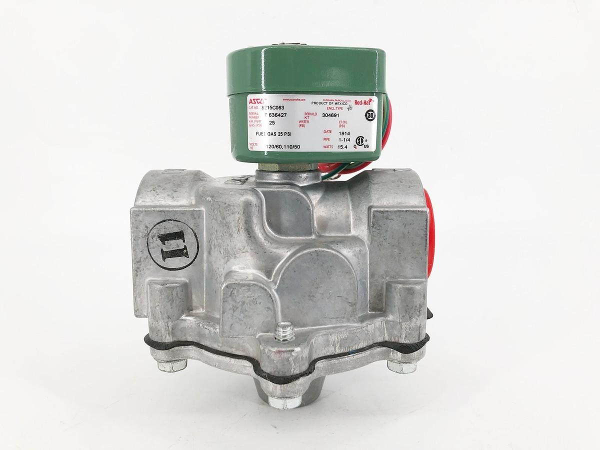 New Asco 8215C063 Solenoid Valve 110/120V 15.4W 25psi - No Box