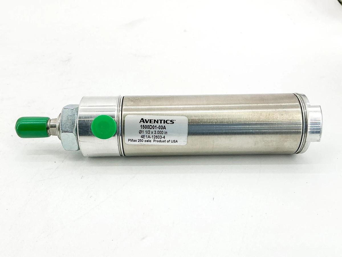 New Aventics 1500D01-03A Pneumatic Cylinder 1-1/2X3.00" 4E1A-12603-4 - No Box