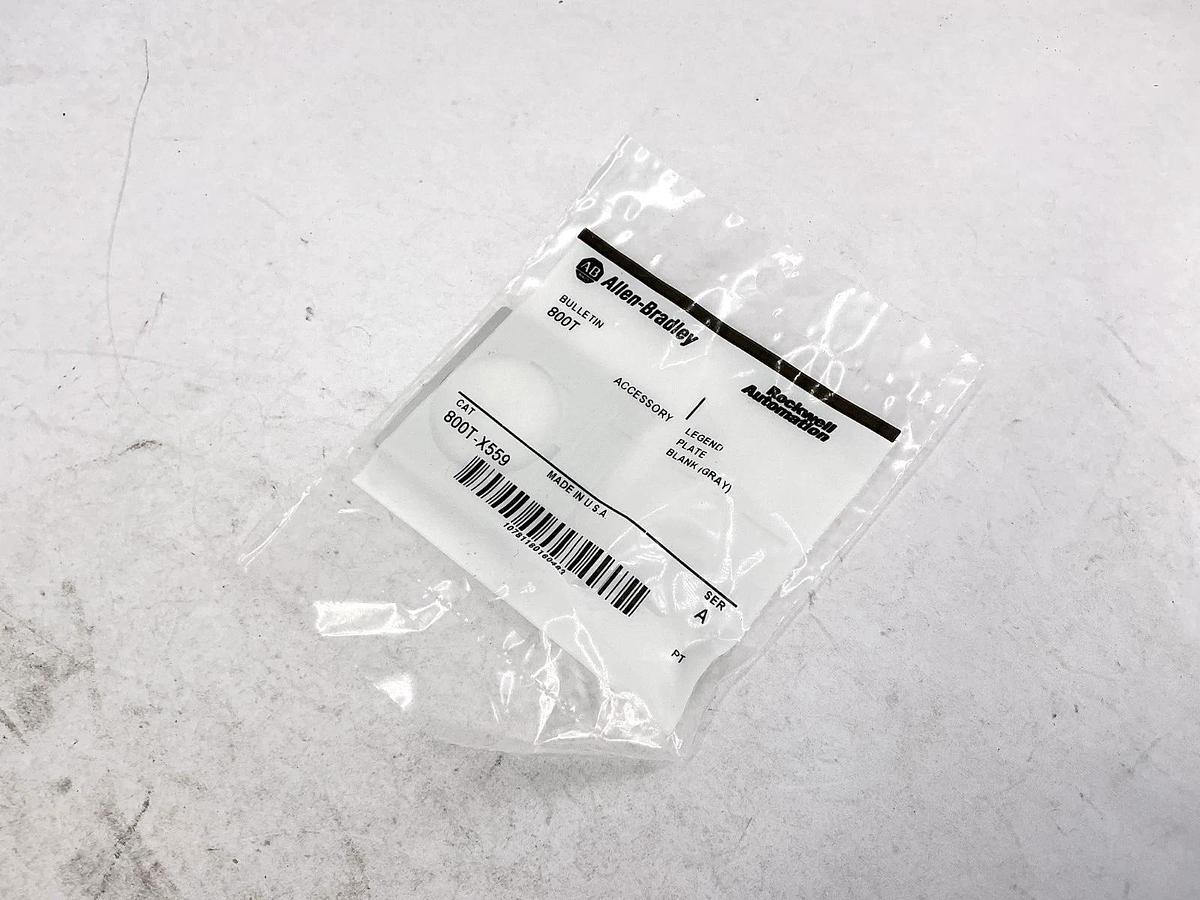 Lot of 5 New Allen Bradley 800T-X559 Ser A Legend Plate Blank Gray