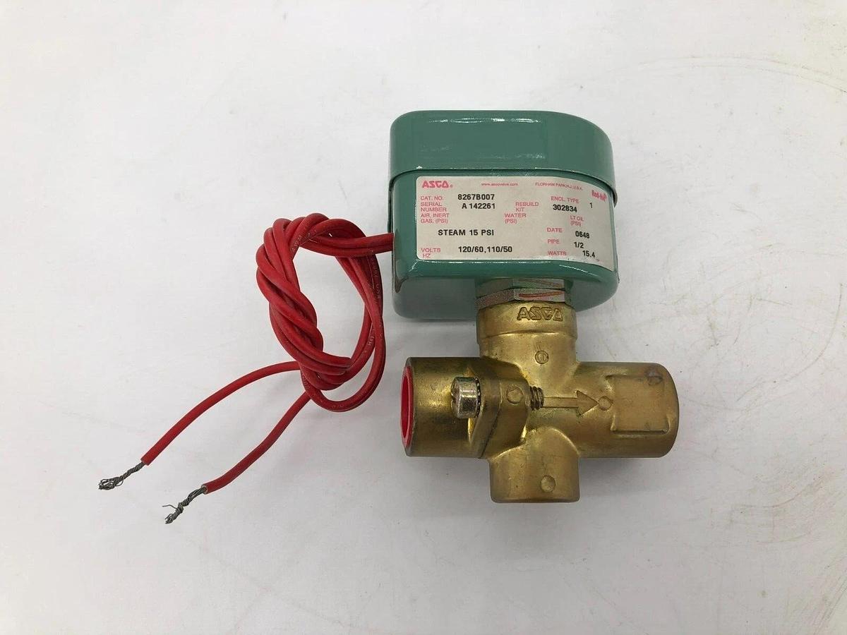 Used New Asco 8267B007 120/60 110/50 Direct Acting Solenoid Valve