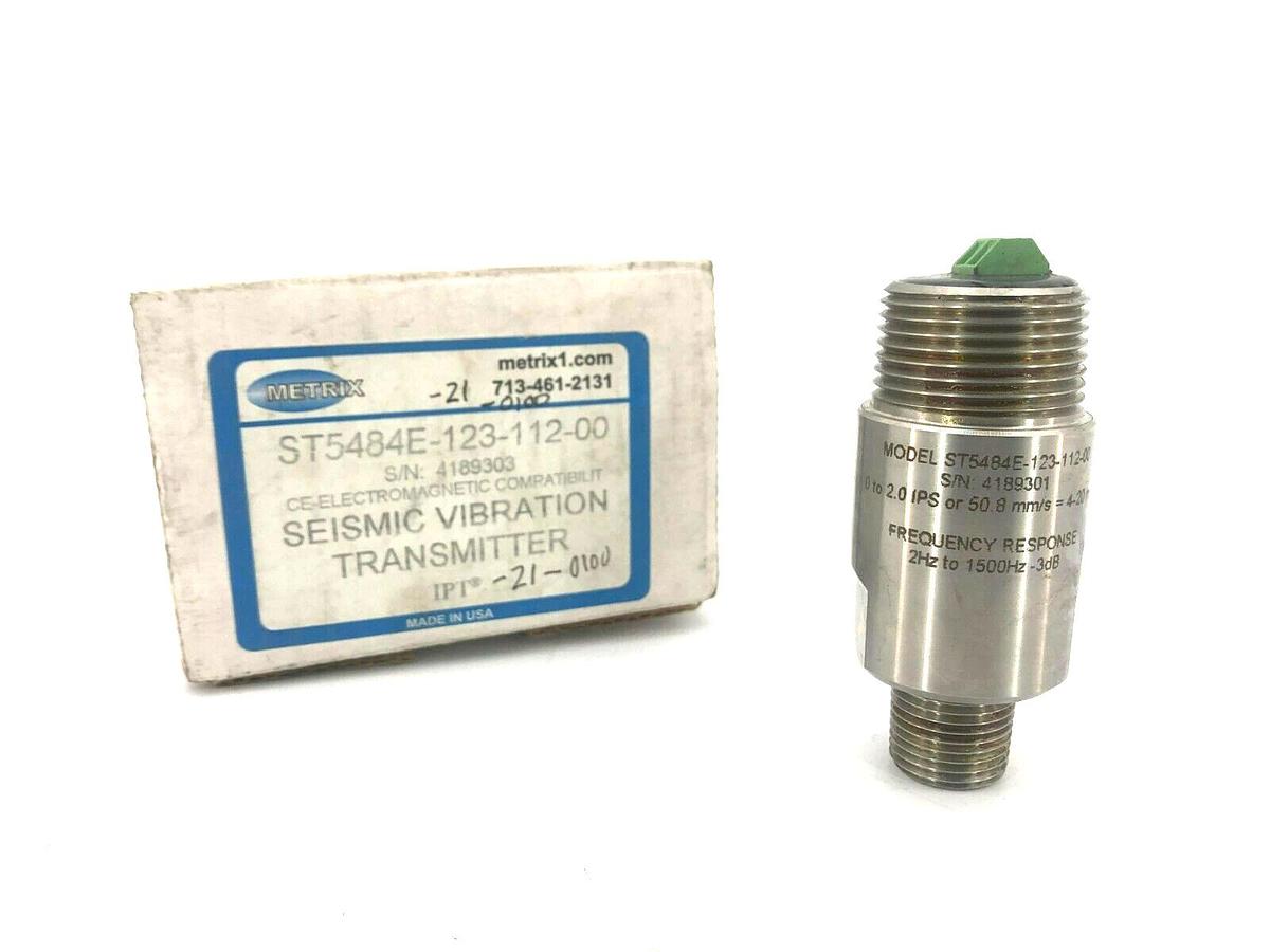 Used Metrix ST5484E-123-112-00 Seismic Vibration Transmitter 11-30VDC