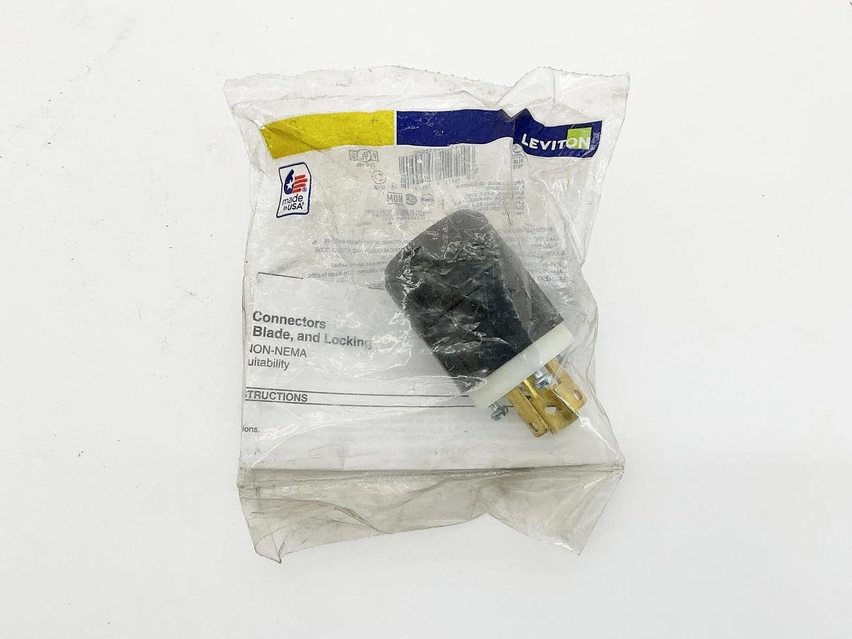 New Lot of 2 Leviton 061-4720-C Locking Plug 2P 3Wire 15A-125V