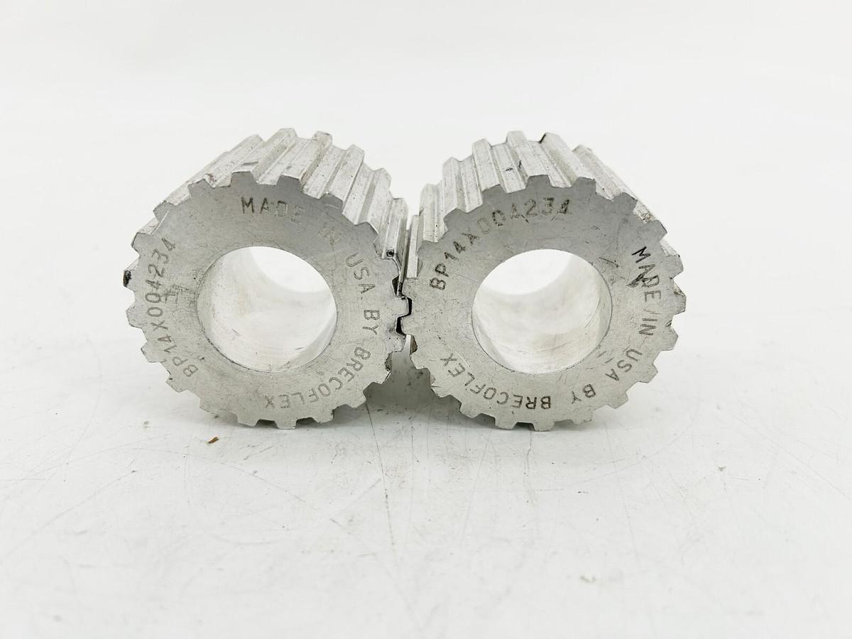 New Lot of 2 Brecoflex BP14X004234 Belt Pulley Sprocket 20 Tooth 29.6mm Bore
