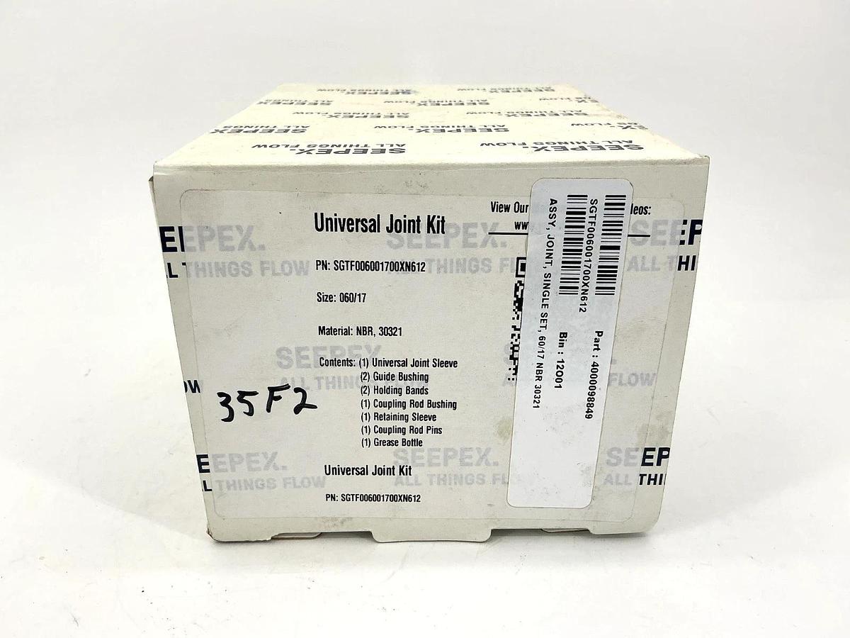 New Seepex SGTF006001700XN612 Universal Joint Kit Size-060/17 Material-NBR,30321