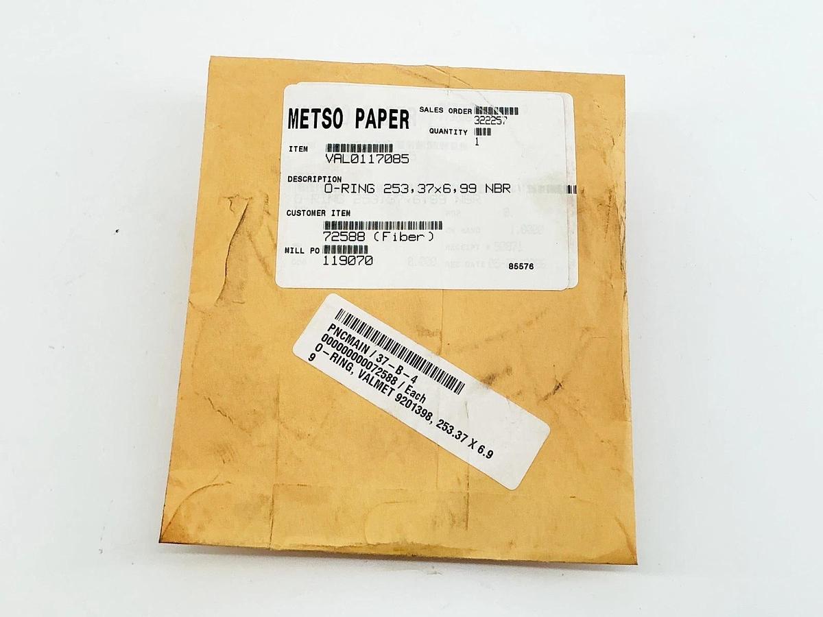 New Metso Paper VAL0117085 VAL0117085 O-Ring 263.37X6.99 NBR