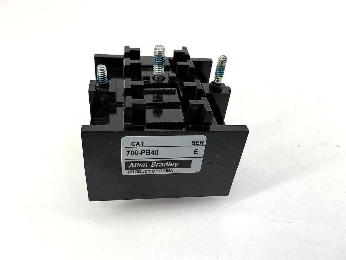 New Allen Bradley 700-PB40 Ser E Relay Second Deck Type P 4-Pole 4NO 10A 700PB40