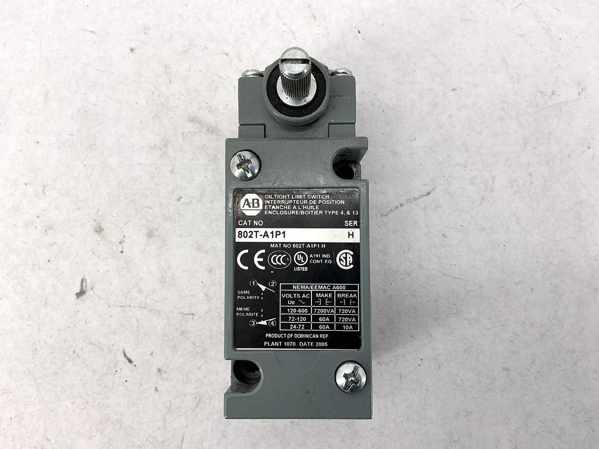 Used Allen Bradley 802T-A1P1 Ser H Oiltight Limit Switch 10A Standard Energy