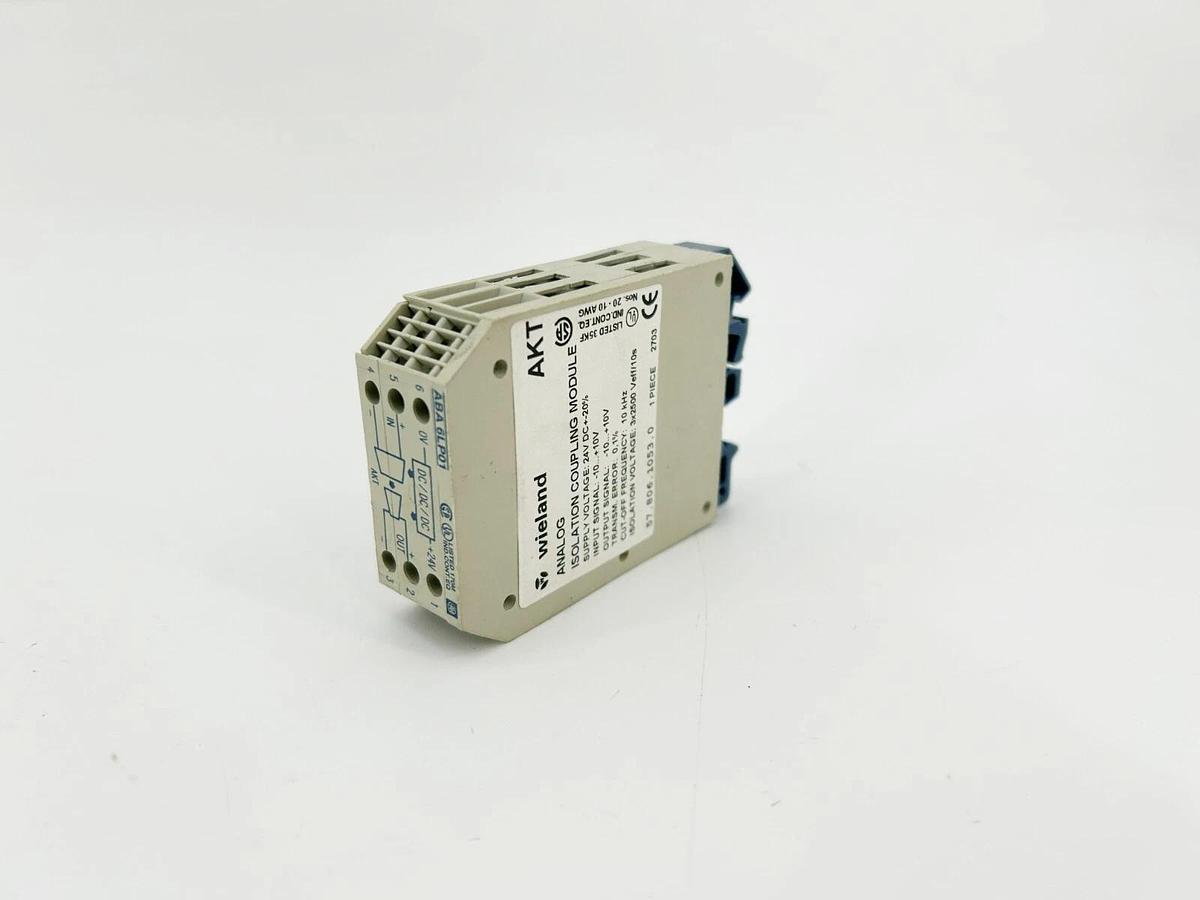 New Wieland 57.806.1053.0 AKT Analog Isolation Coupling Module 24VDC