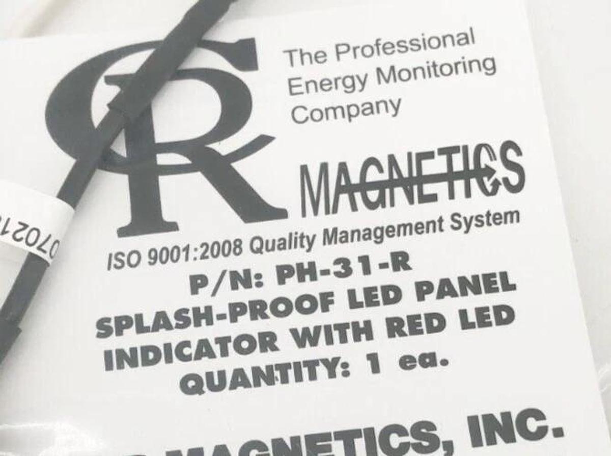 Lot of 2 New CR Magnetics PH-31-R Splash-Proof LED Panel Indicators Red