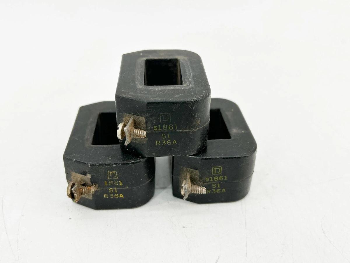 Used Lot of 3 Square D 1861-S1-R36A Magnetic Coil 440/480V 50/60Hz