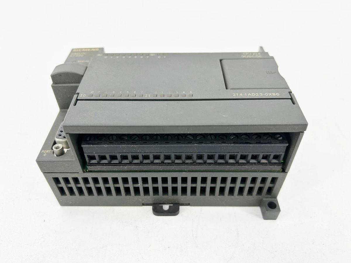 Used Siemens 6ES7-214-1AD23-0XB0 CPU Module 21-28VDC Supply DI14x24VDC 15-30V D)