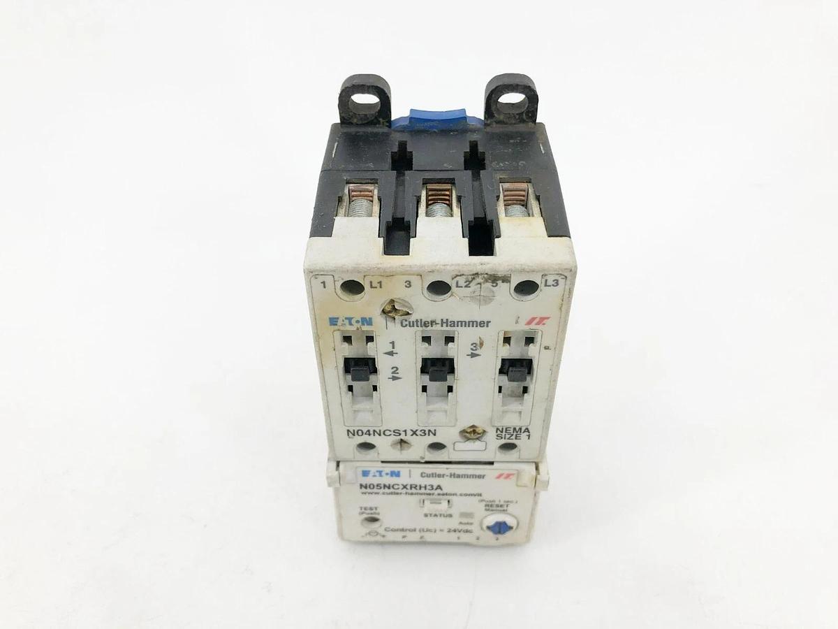 Used Eaton Cutler Hammer N04NCS1X3N NEMA Size 1 Contact Block w/ N05NCXRH3A