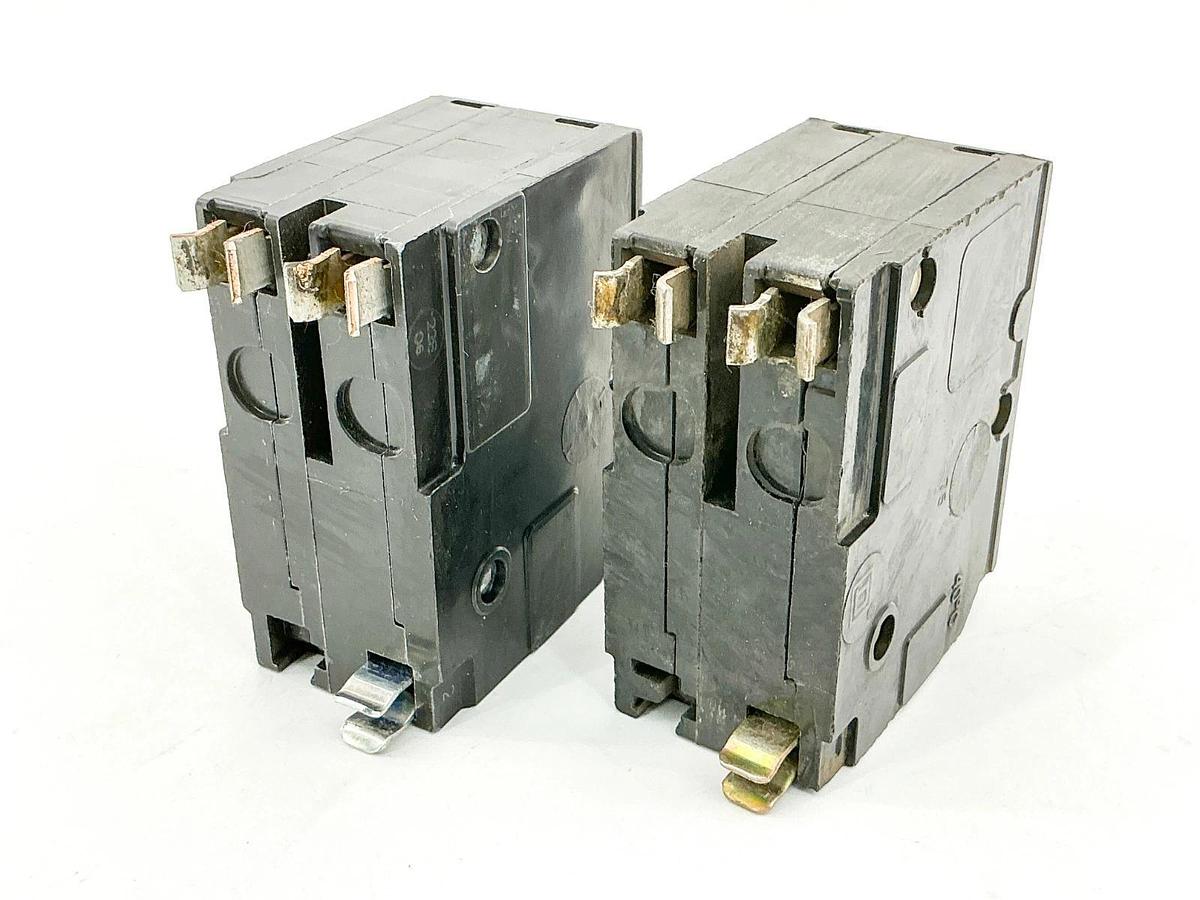 Used Lot of 2 Square D QO230 Circuit Breaker 30A 240V 2P Type QO