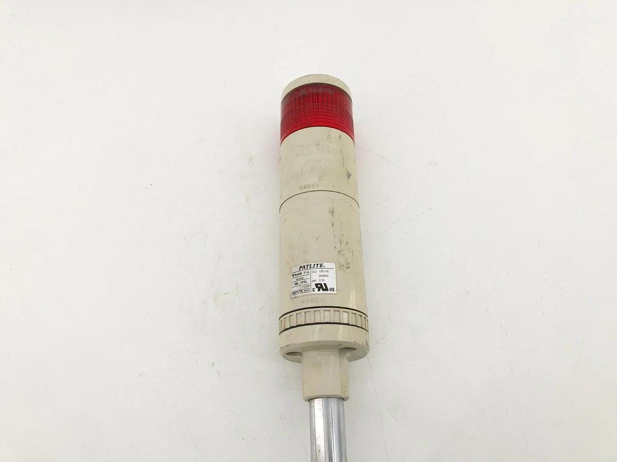 Used Patlite LME-12FBL Red Tower Light 120VAC 50/60Hz 0.1A