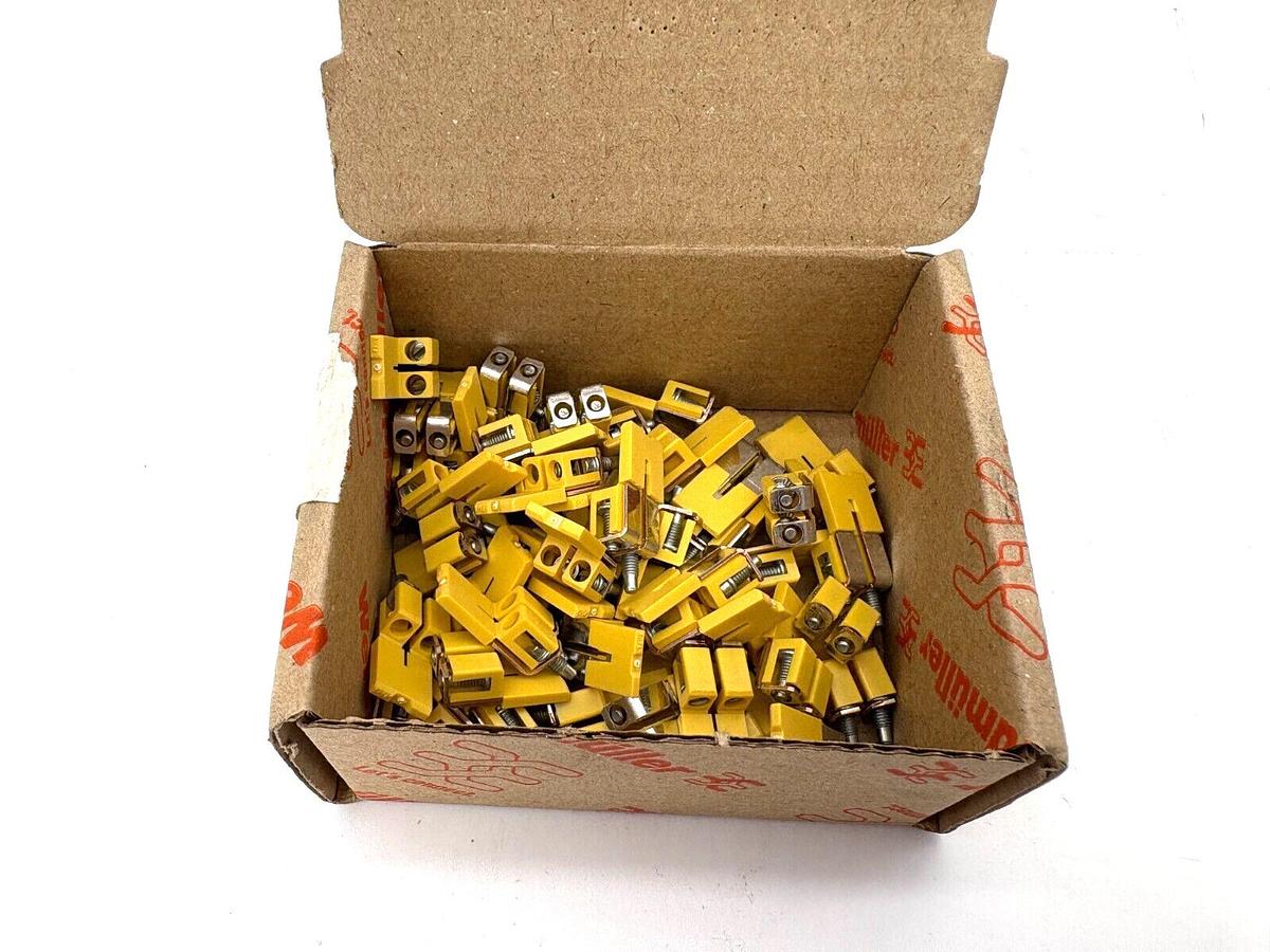 Box of 50 New Weidmuller WQV 2.5/2 Cross Connector Terminals 2P 32A Insulated