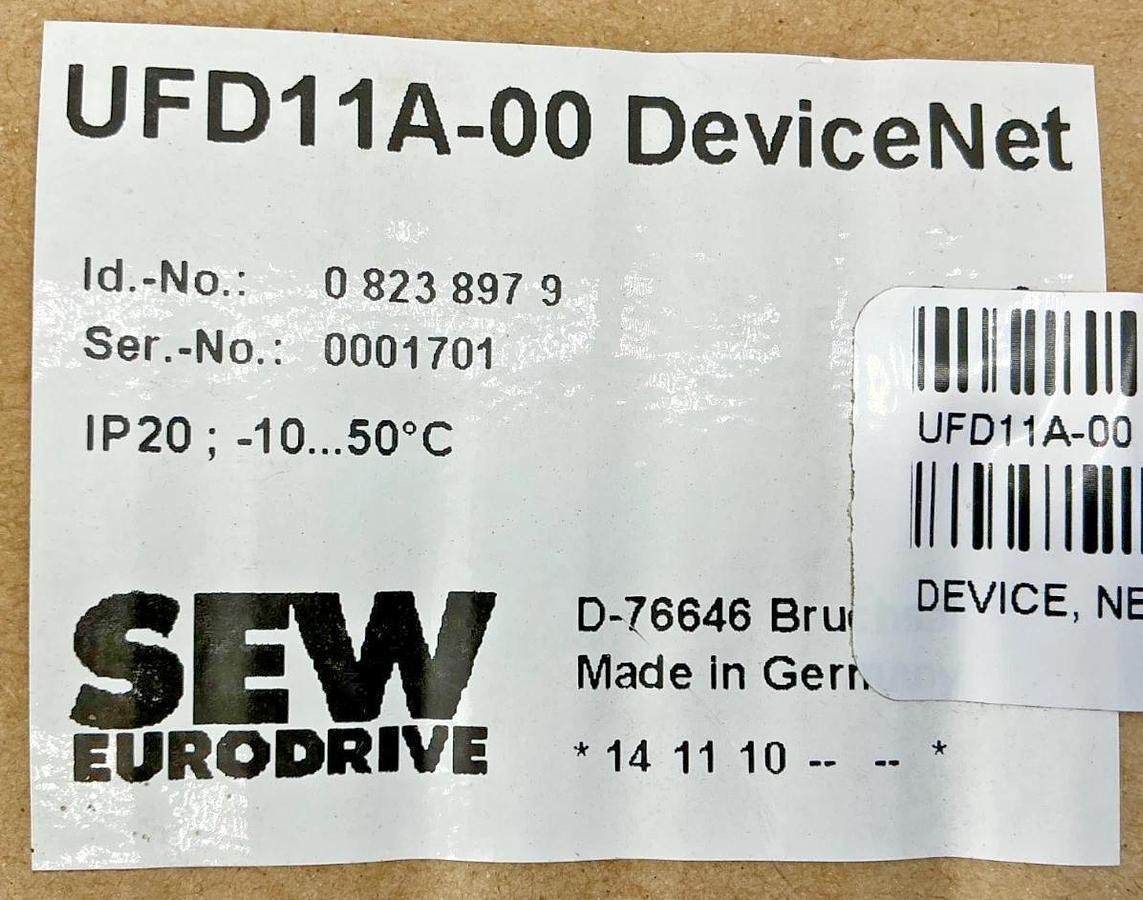 New SEW Eurodrive UFD11A-00 DeviceNet Fieldbus Gateway PLC Module Single Port