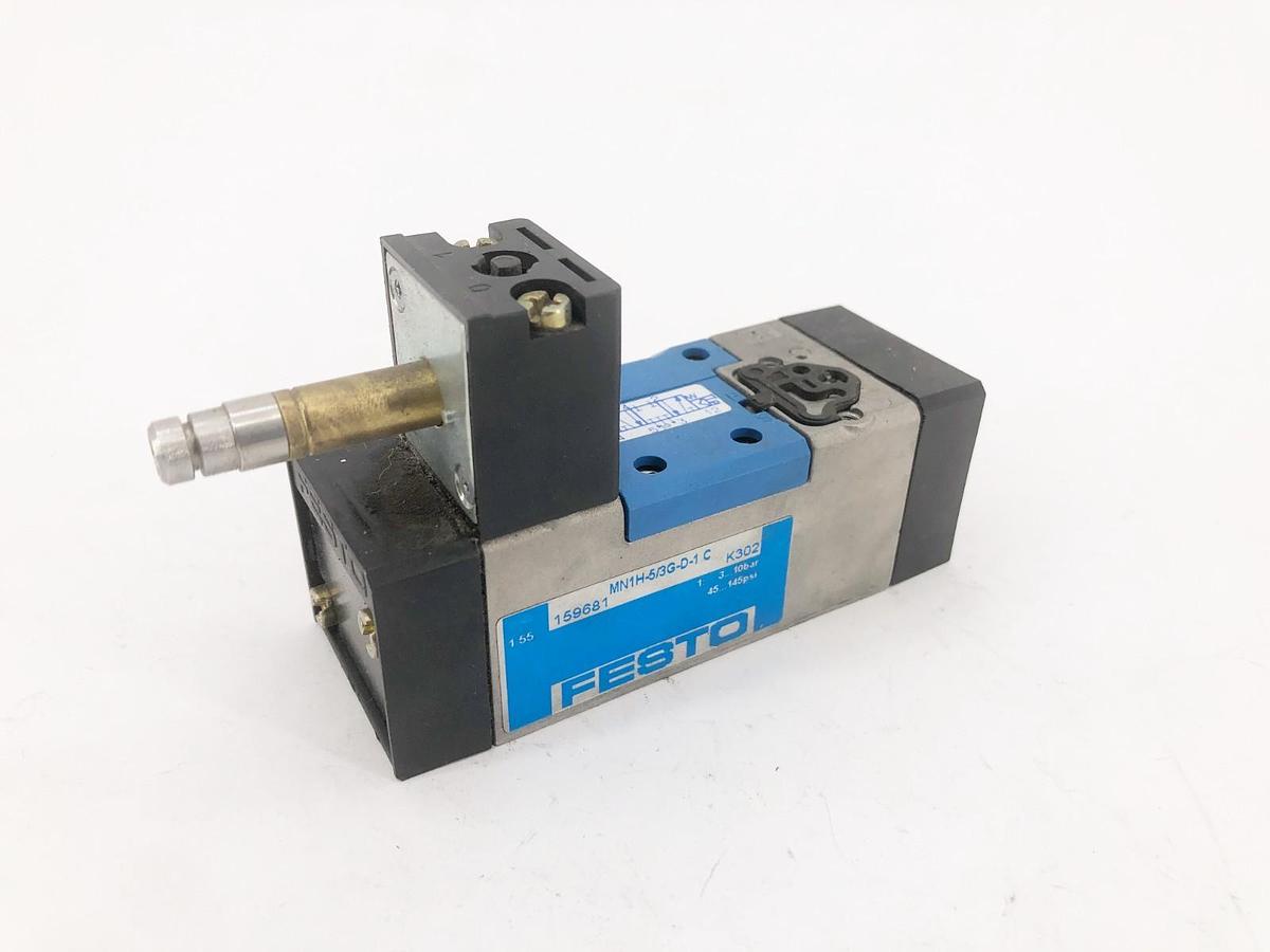 New Festo MN1H-5/3G-D-1-C Solenoid Valve 45-145psi 159681 - No Box Missing Parts