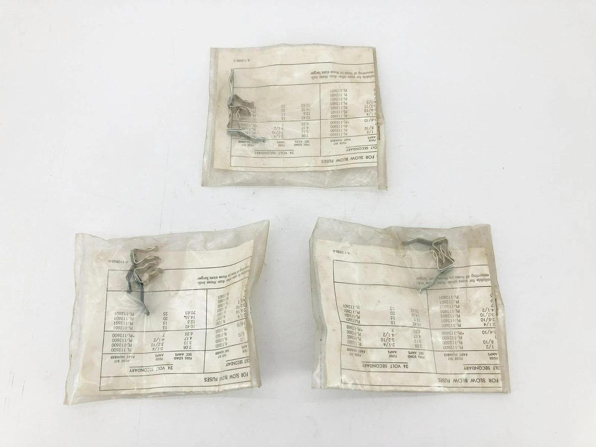 Lot of 3 New Acme Electric PL-112601 Secondary Fuse Kits 13/32" x 1-1/2"