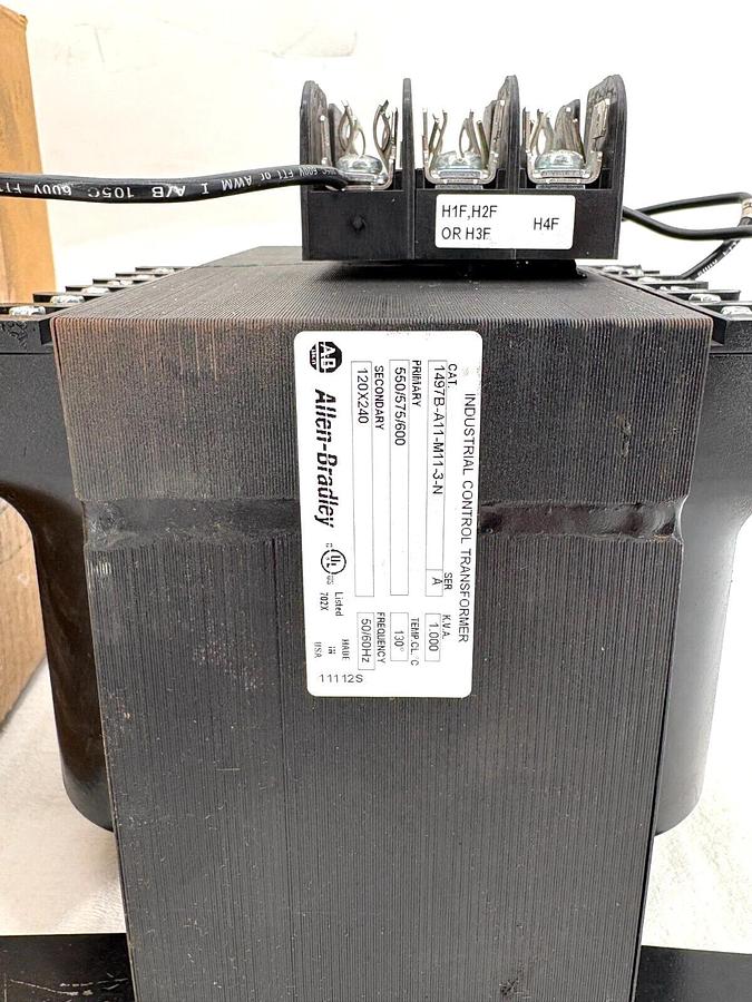 Allen Bradley 1497B-A11-M11-3-N Transformer 1KVA Pri. 600/575/550 Sec. 120x240