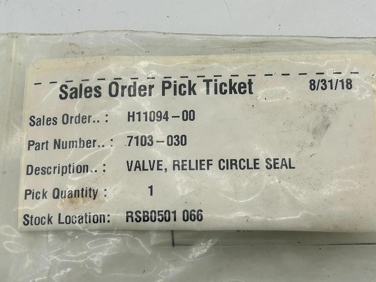 New Lot of 3 Nidec Minster 7103-030 Relief Valve