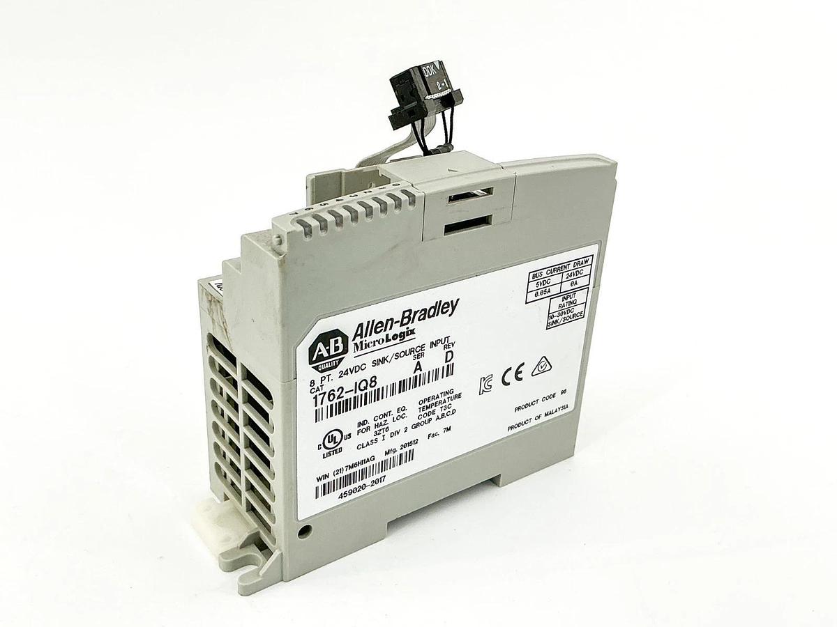 Used Allen Bradley 1762-IQ8 MicroLogix Input Module 8PT 24VDC Ser.A - No Box