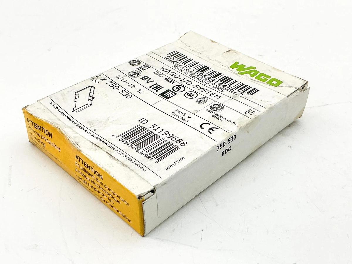 New Wago 750-530 Digital Output Module 24VC 8 Channel - Sealed