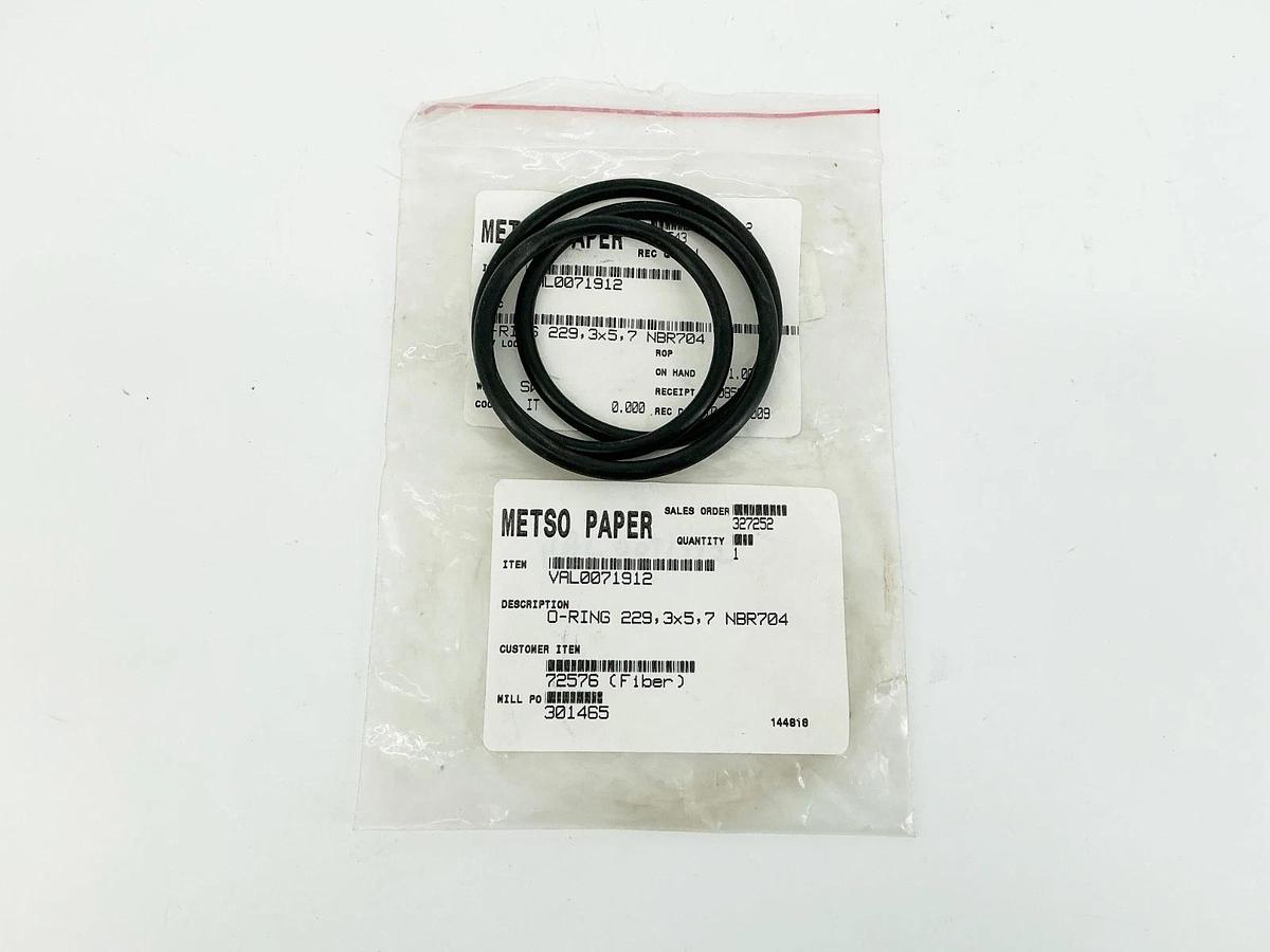 New Metso Paper VAL0071912 O-Ring 229. 3X5. 7 NBR704