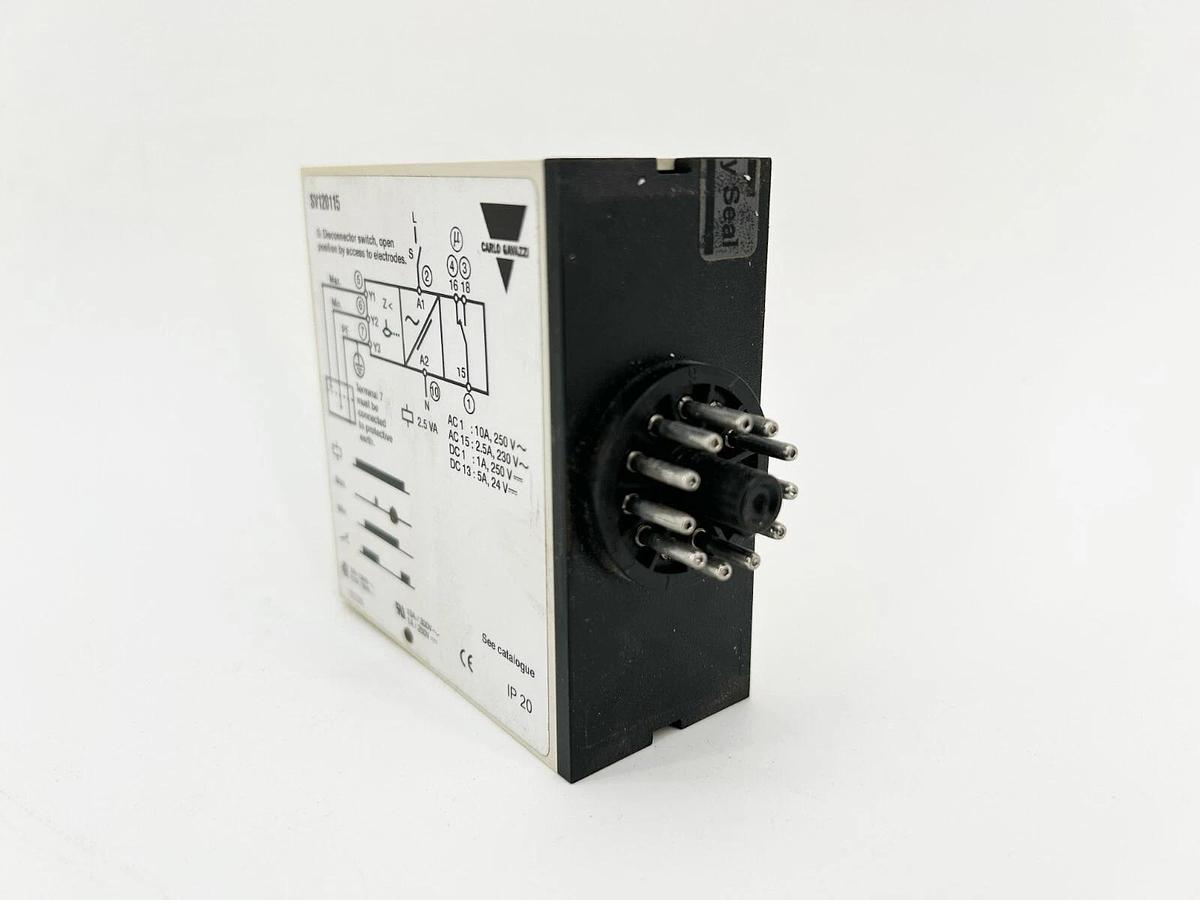 Used Carlo Gavazzi SV120115 Level Control Relay 25KOHM 10A 115V 50/60Hz