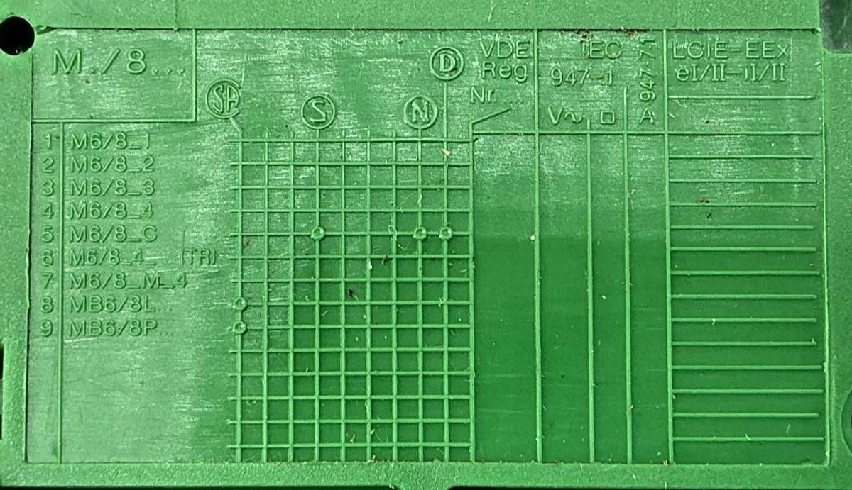 Box of 47 ABB Entrelec 010512822 Terminal Block Green M6/8.1 10512822