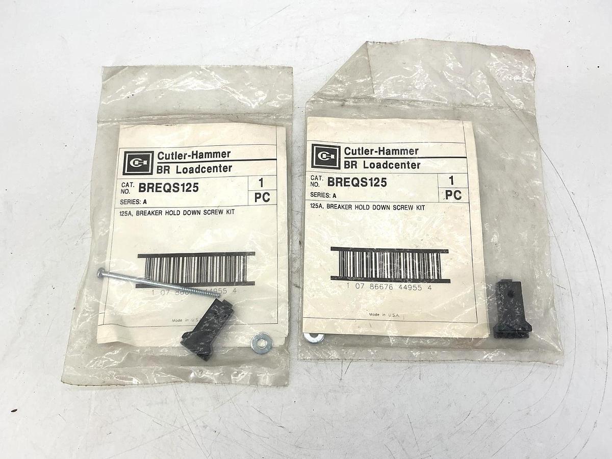 Lot of 2 New Cutler-Hammer BREQS125 Ser A Breaker Hold Down Screw Kit 125A