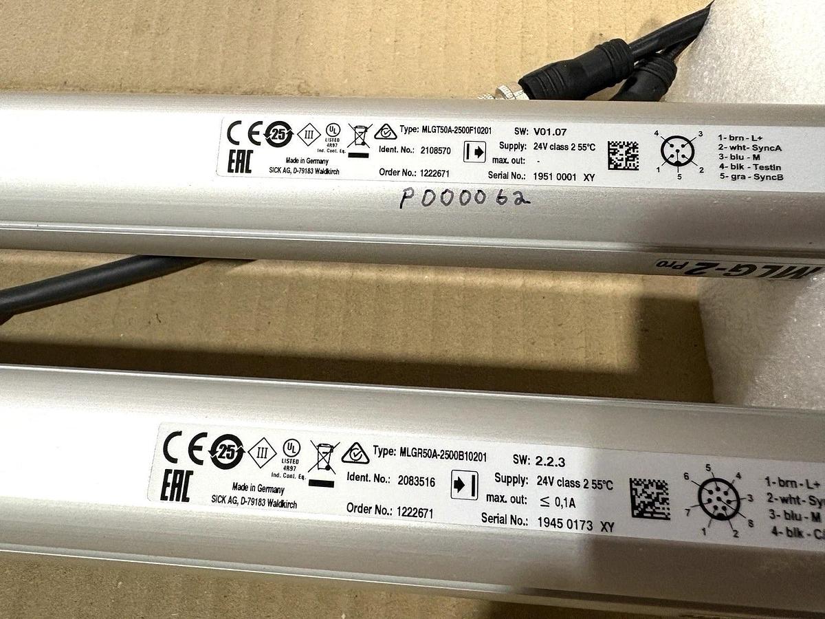New Sick MLG50A-2500B10801 MLG-2 Automation Light Grid Sender/Receiver 1222671