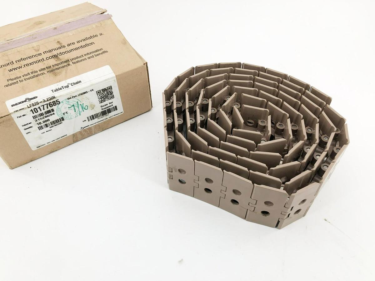 New Rexnord LF820-3.25IN Tabletop Chain 3-1/4" x 10ft Length 10177685