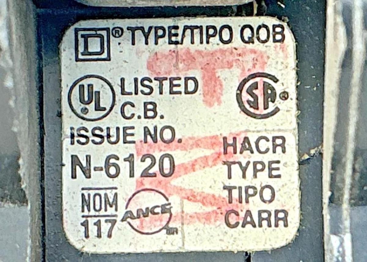 New Square D QOB250 Circuit Breaker 2-Pole 50A 120/240V - No Box