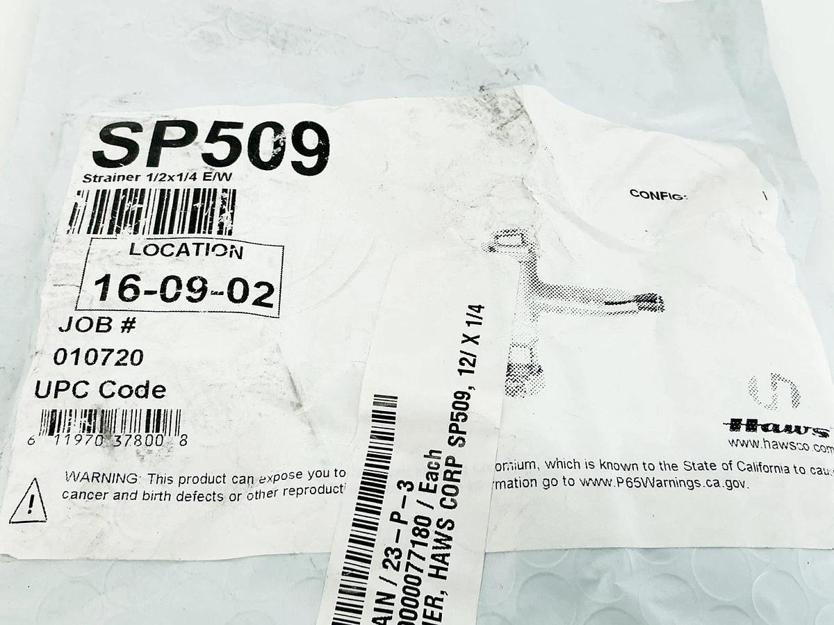 New Haws SP509 In-Line Strainer 1/2X1/4 E/W 50X50 Mesh