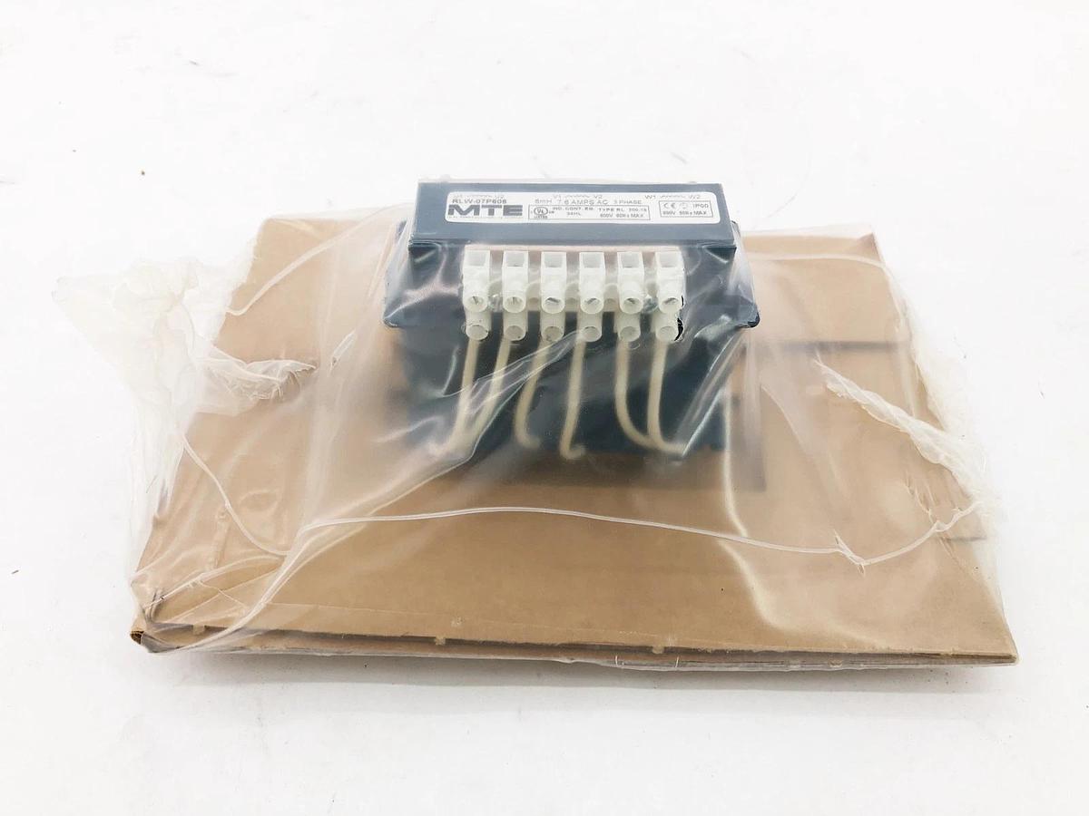 New MTE RLW-07P606 Reactor 3 Phase 7.6A 600VAC