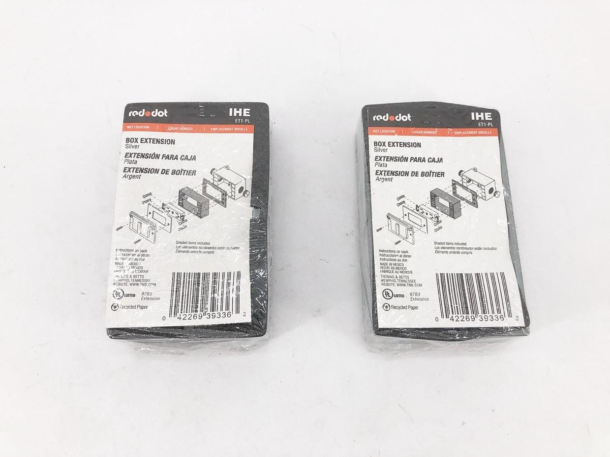 Lot of 2 New Red Dot IHE Box Extensions ET1-PL