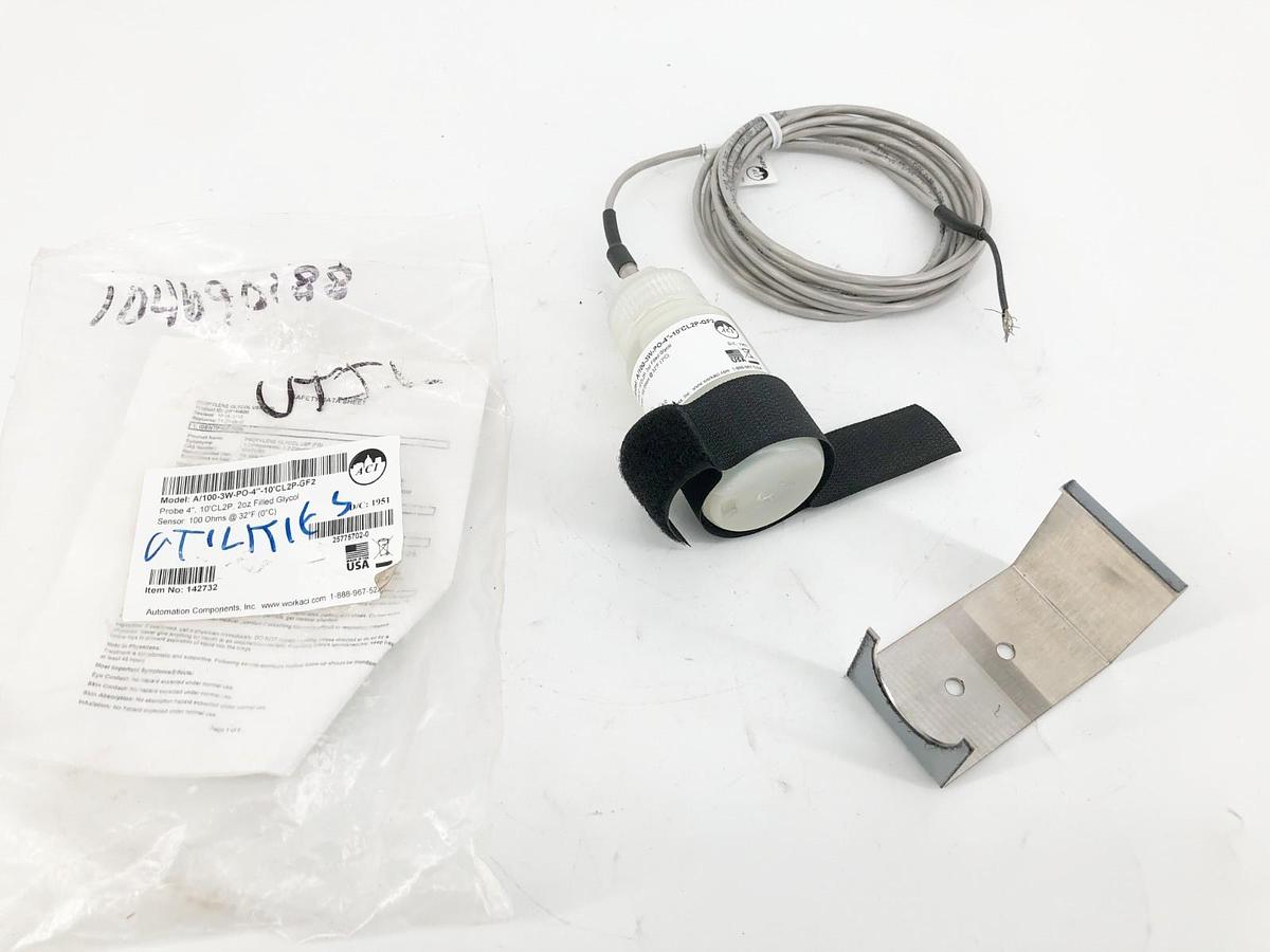 New Automation Components A/100-3W-PO-4"-10'CL2P-GF2 RTD Sensor 4" Probe 142732