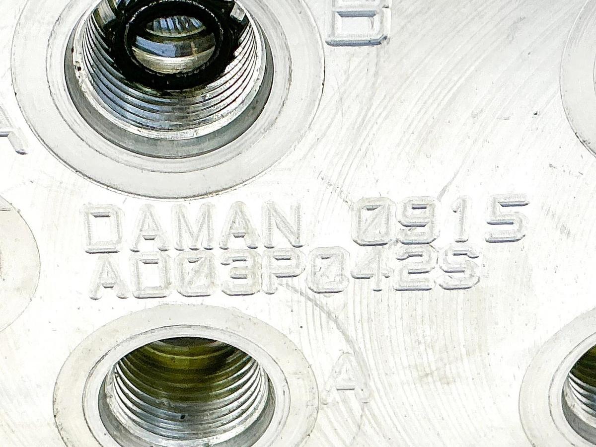 Used Daman AD03P042S Aluminum Valve Manifold 8 Port