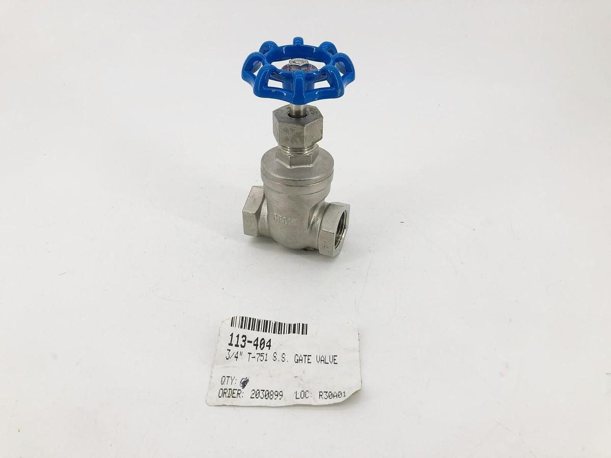 New Legend 113-404 Gate Valve T-751 3/4" CF8M SS 600psi