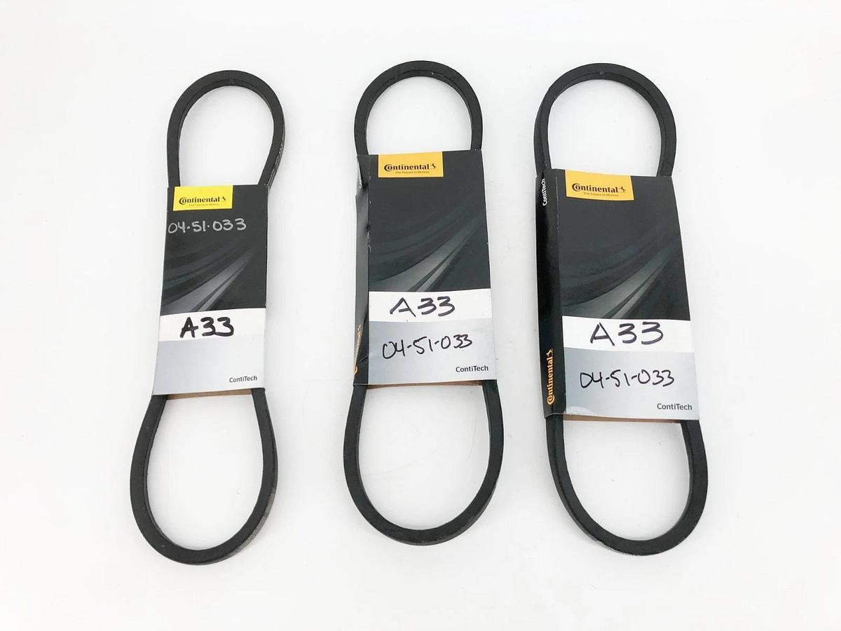 Lot of 3 New Continental A33 HY-T Plus V-Belts 4L360 - No Box