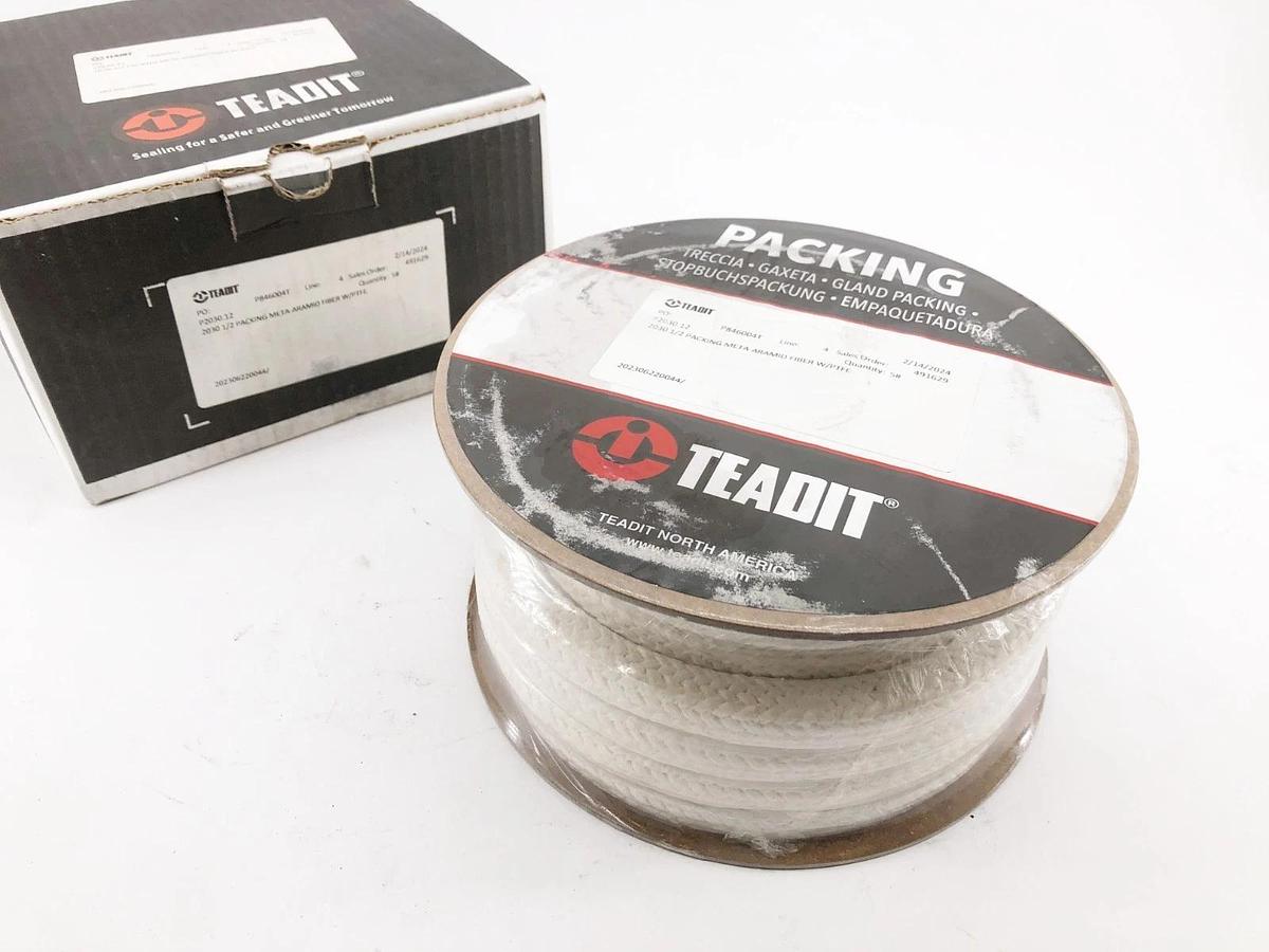 New Teadit P2030.12 Packing Meta-Aramid Fiber w/ PTFE 2030 1/2" 5LB Reel