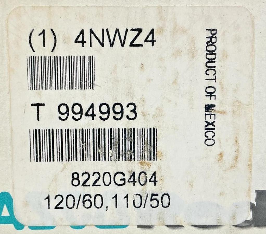 New ASCO 8220G404 110/120V Solenoid Valve 2-Way 1/2" Pipe 6.1W 50/60HZ 4NWZ4