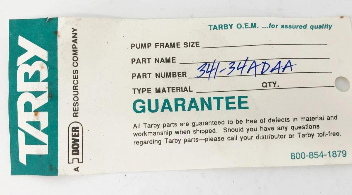 New Tarby 341-34ADAA Bearing Cover Plate for Moyno L10 A10341 - No Box