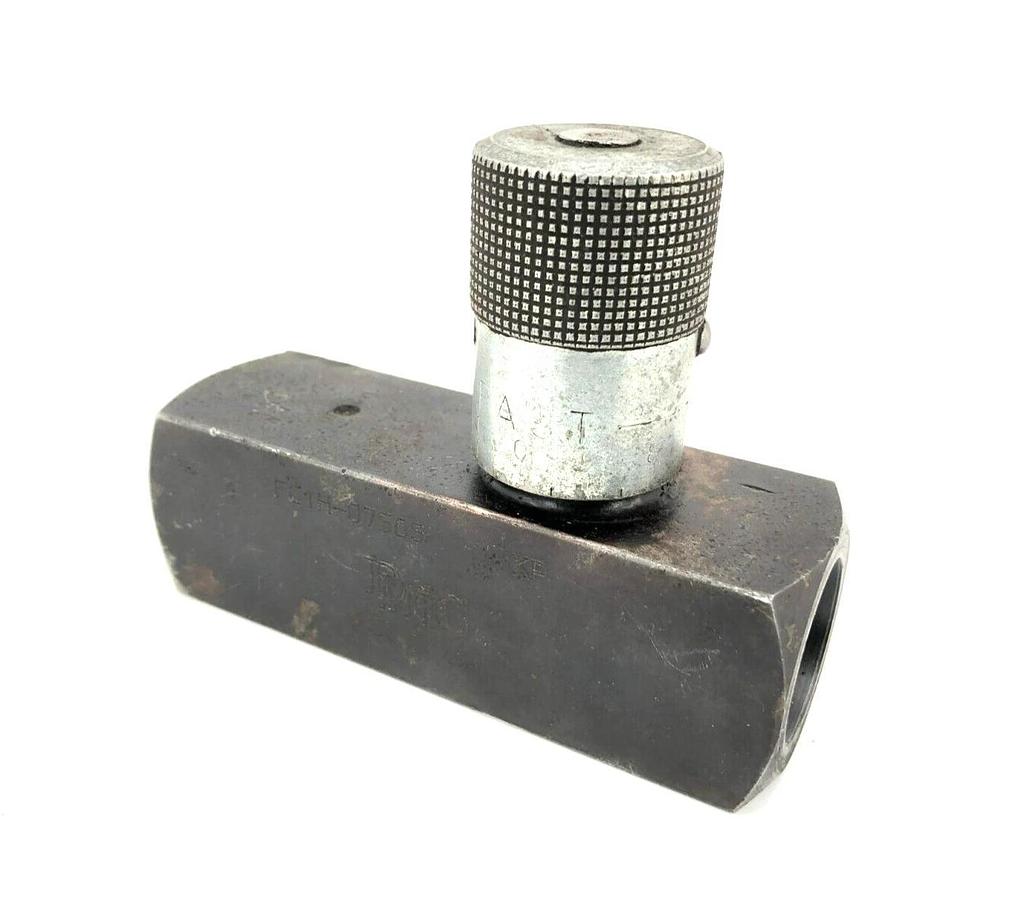Used DMIC FC1H-0750S Flow Control Valve, 3000psi, 3/4" NPT