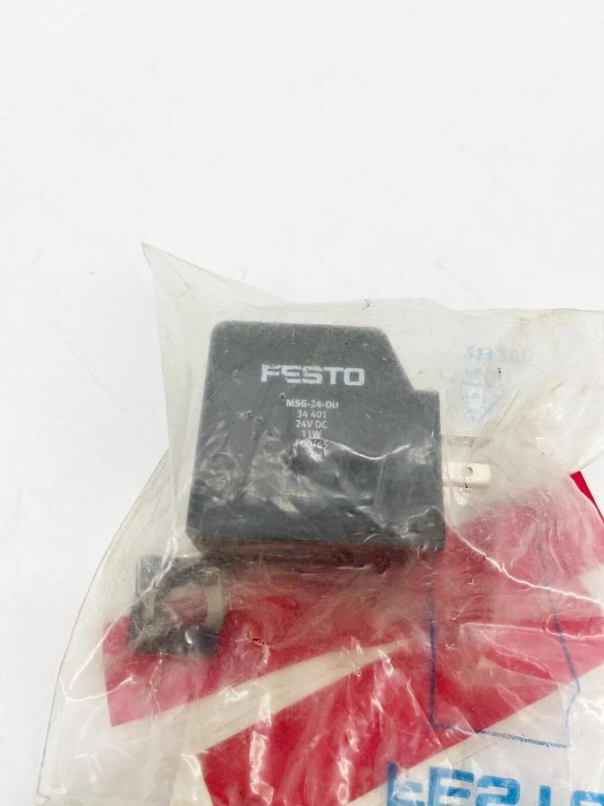 New Festo MSG-24-OD Solenoid Coil 24VDC 11W 34401 IP65 - Factory Bag