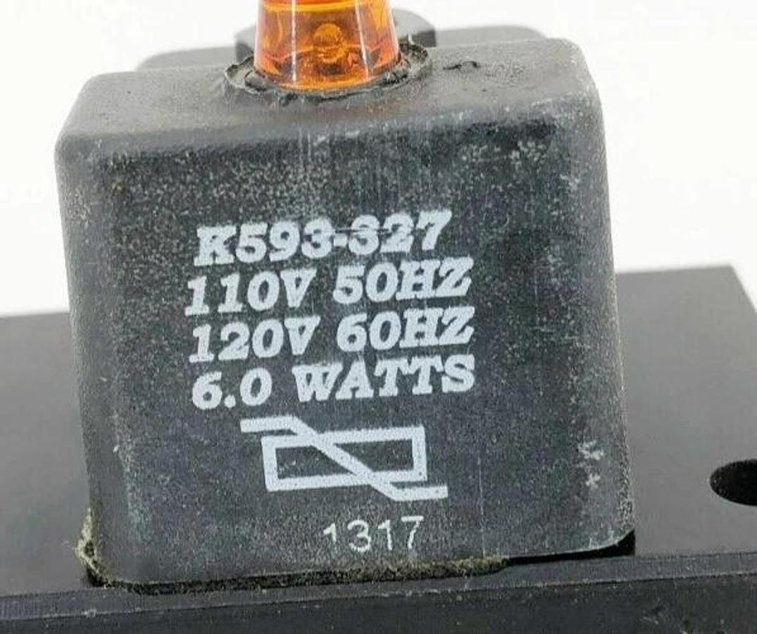 New Parker K593-327 Coil w/ Block 110/120V 50/60Hz 6.0 Watts