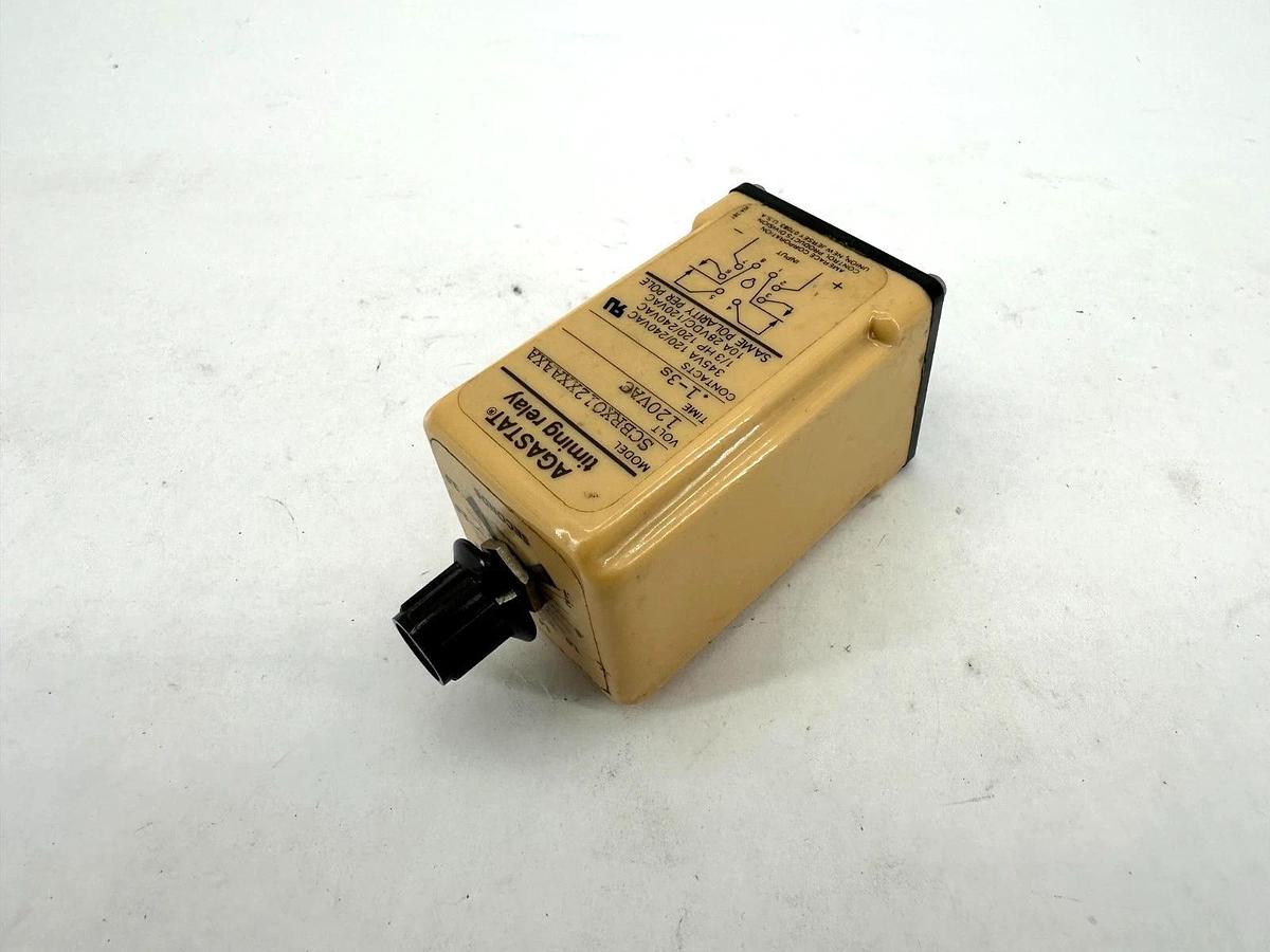 Used AGASTAT SCBRXO12XXAAXA Timing Relay 120V Time 0.1-3sec 8 Pin