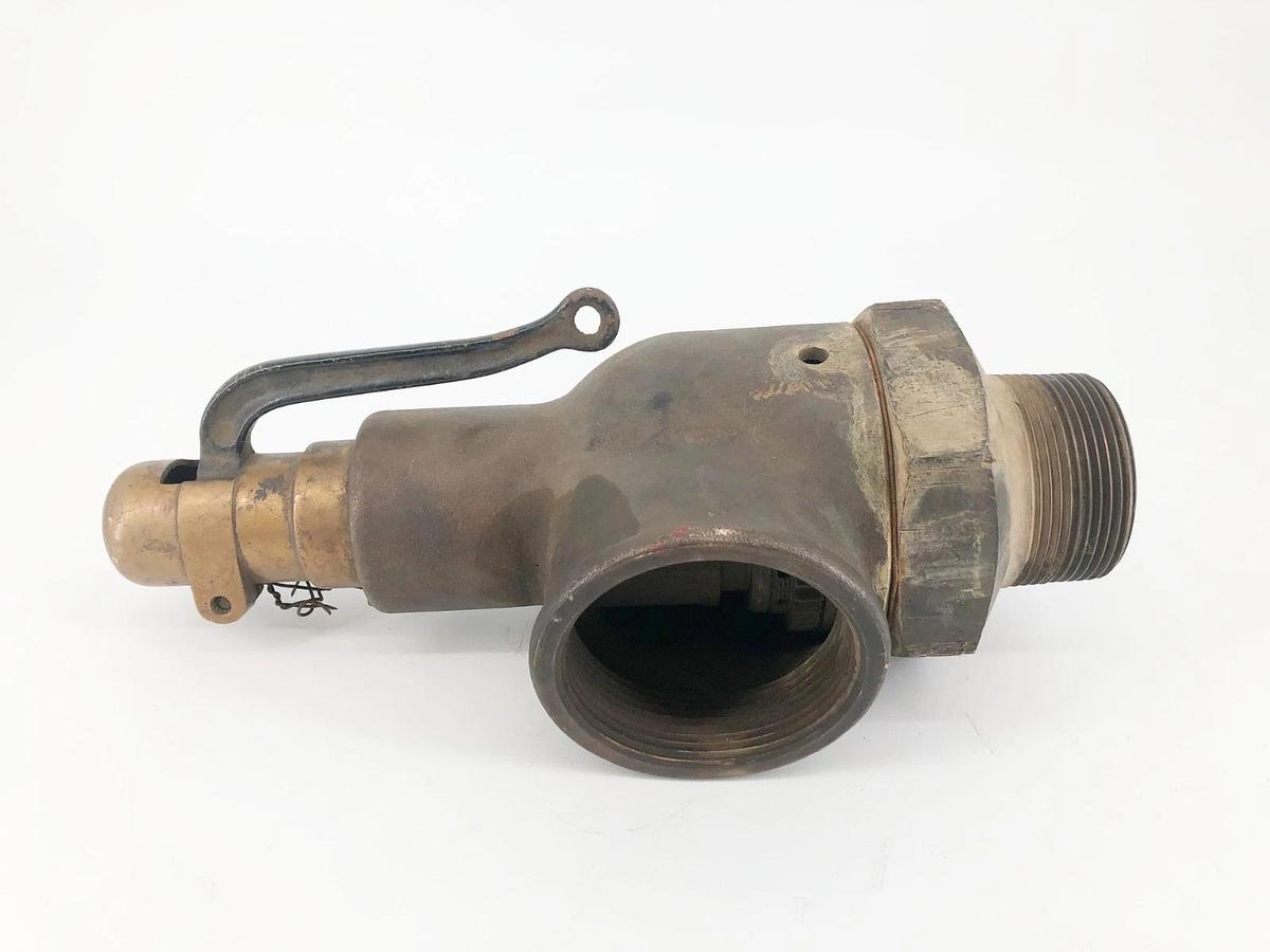 Used Lunkenheimer Fig 629 Brass Safety Valve 2-1/2" Input 3" Output Set 150psi