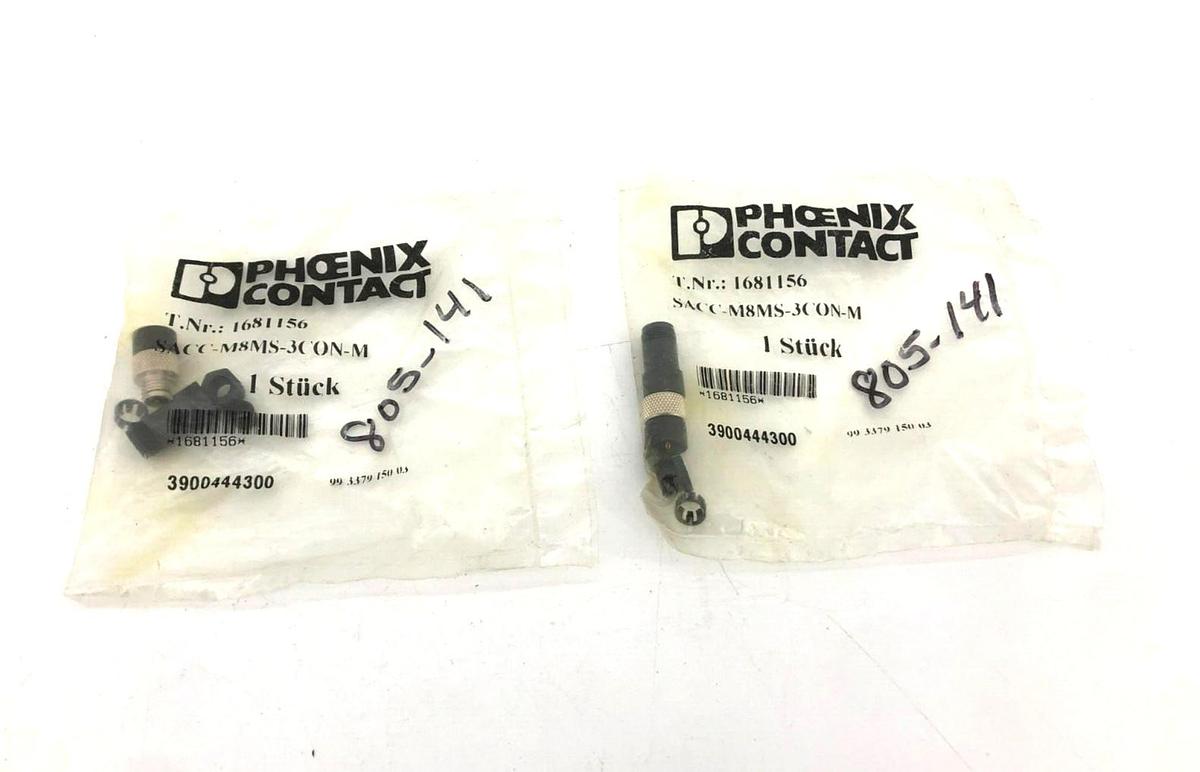 Lot of 2 New Phoenix Contact 1681156 Connectors, Universal, 3-position