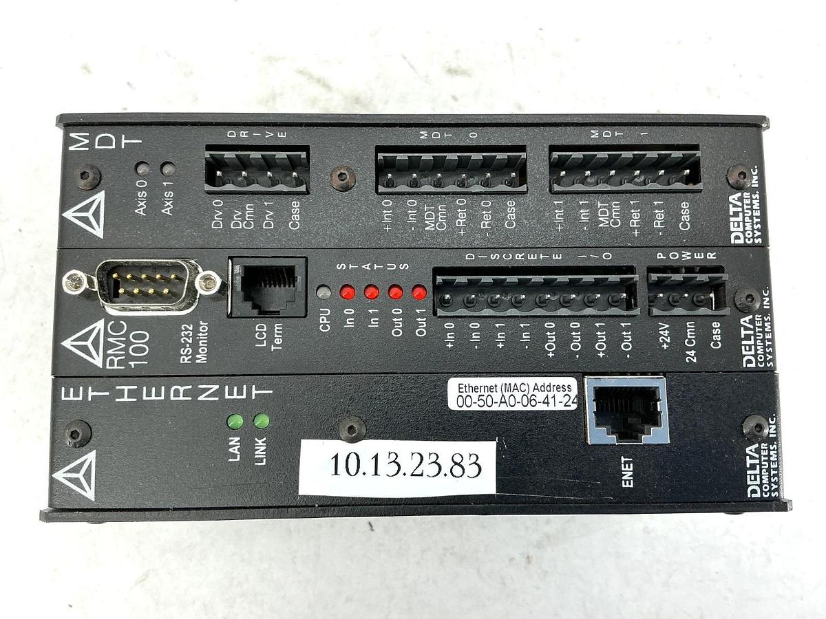 Used Delta Computer Systems RMC100-M1-ENET RMC-100 Ethernet PLC Module RMC100M1ENET